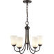 Ivey Lake 5 Light 20 inch Rubbed Bronze Chandelier Ceiling Light